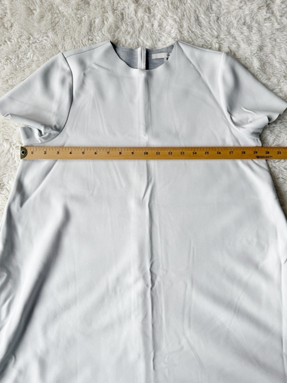 Oak + Fort Woman White A-Line relax Fit Swing Dress XS Minimal Classic Preppy - Picture 5 of 9